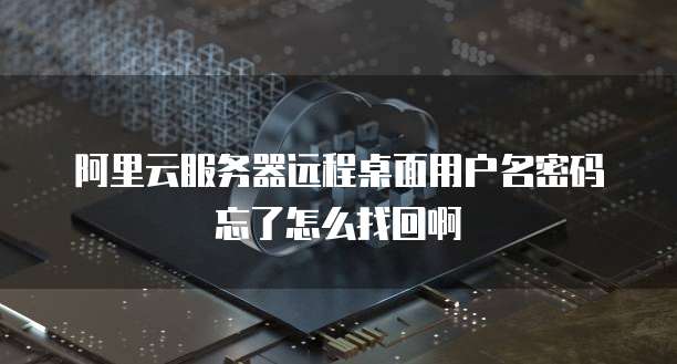 阿里云服务器远程桌面用户名密码忘了怎么找回啊