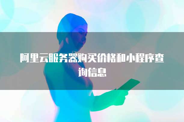阿里云服务器购买价格和小程序查询信息