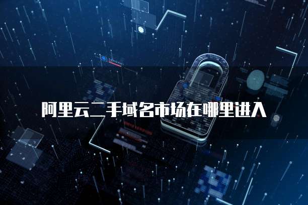 阿里云二手域名市场在哪里进入