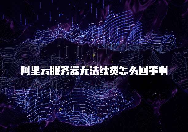 阿里云服务器无法续费怎么回事啊