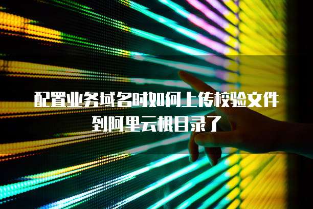 配置业务域名时如何上传校验文件到阿里云根目录了