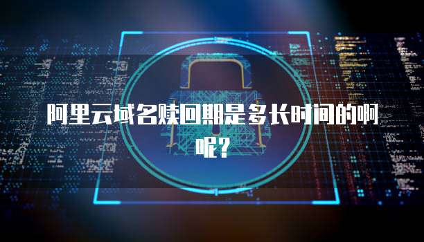 阿里云域名赎回期是多长时间的啊呢?
