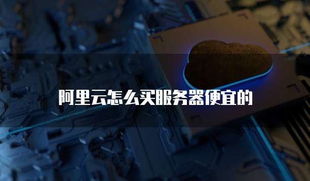 阿里云怎么买服务器便宜的