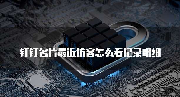 钉钉名片最近访客怎么看记录明细
