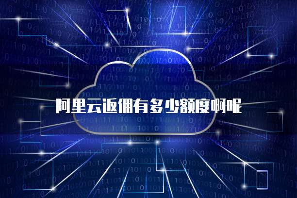阿里云返佣有多少额度啊呢