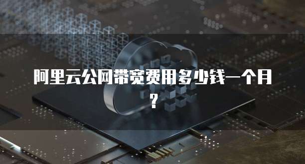 阿里云公网带宽费用多少钱一个月？