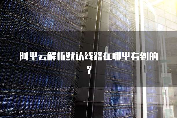 阿里云解析默认线路在哪里看到的?