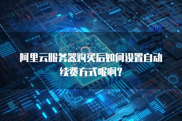 阿里云服务器购买后如何设置自动续费方式呢啊?