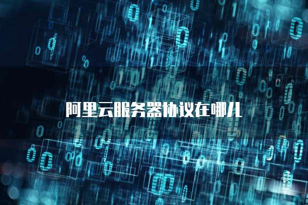 阿里云服务器协议在哪儿