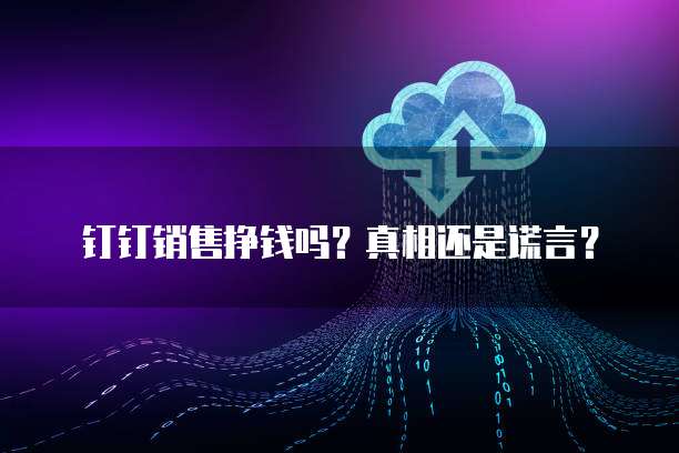 钉钉销售挣钱吗?真相还是谎言?