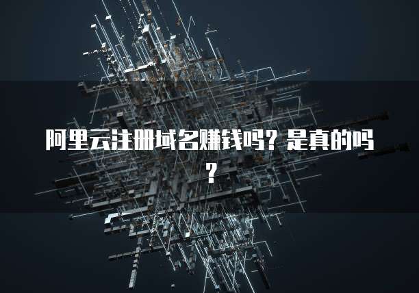 阿里云注册域名赚钱吗?是真的吗?