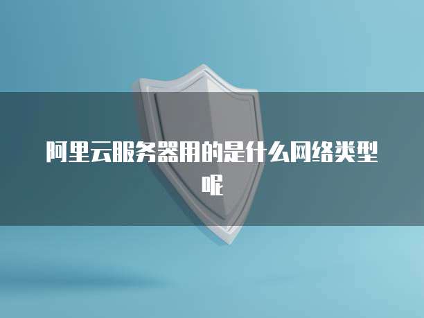 阿里云服务器用的是什么网络类型呢