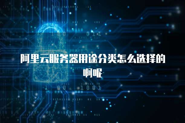 阿里云服务器用途分类怎么选择的啊呢