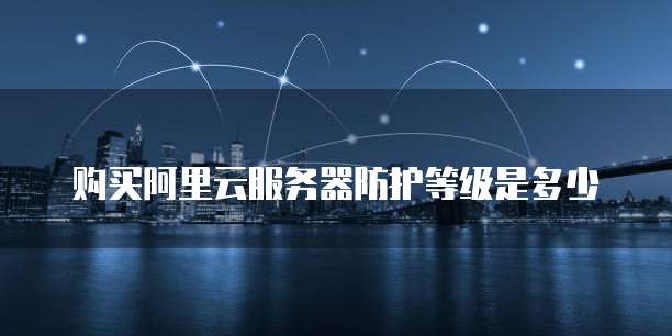 购买阿里云服务器防护等级是多少