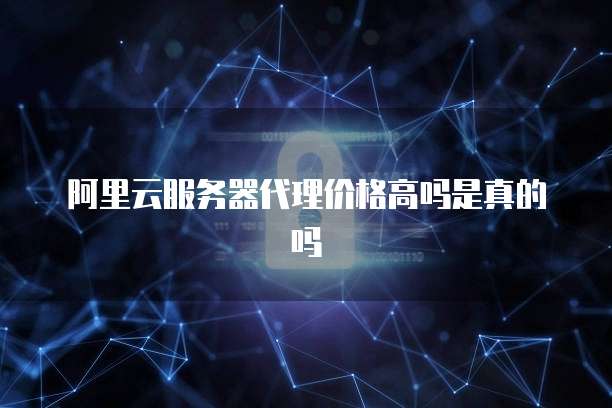 阿里云服务器代理价格高吗是真的吗