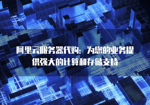 阿里云服务器代购:为您的业务提供强大的计算和存储支持