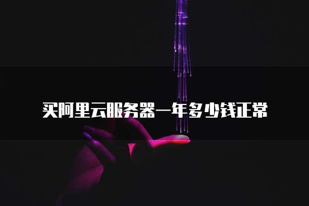 买阿里云服务器一年多少钱正常