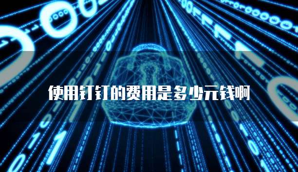 使用钉钉的费用是多少元钱啊