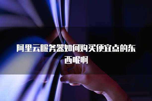 阿里云服务器如何购买便宜点的东西呢啊