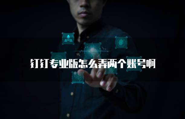 钉钉专业版怎么弄两个账号啊