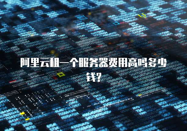 阿里云租一个服务器费用高吗多少钱?