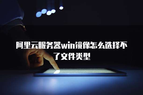 阿里云服务器win镜像怎么选择不了文件类型