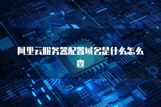 阿里云服务器配置域名是什么怎么查