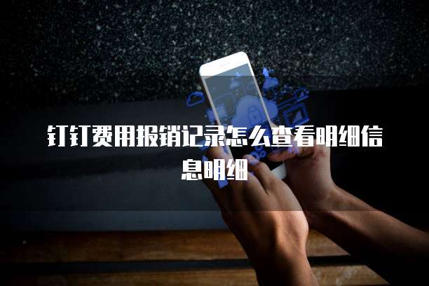 钉钉费用报销记录怎么查看明细信息明细