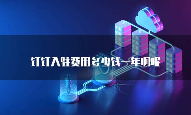 钉钉入驻费用多少钱一年啊呢