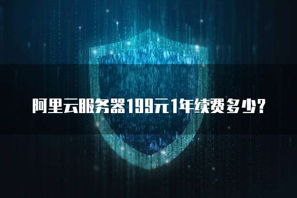 阿里云服务器199元1年续费多少?