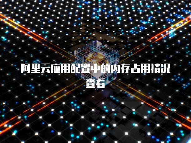 阿里云应用配置中的内存占用情况查看