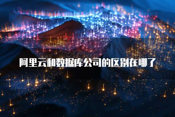 阿里云和数据库公司的区别在哪了
