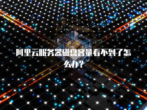 阿里云服务器磁盘容量看不到了怎么办?