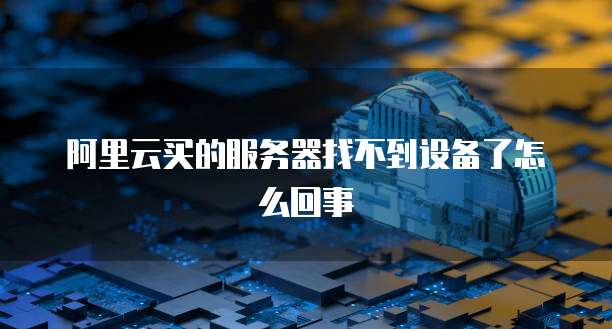 阿里云买的服务器找不到设备了怎么回事