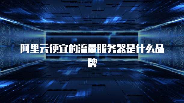 阿里云便宜的流量服务器是什么品牌