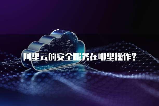 阿里云的安全服务在哪里操作?