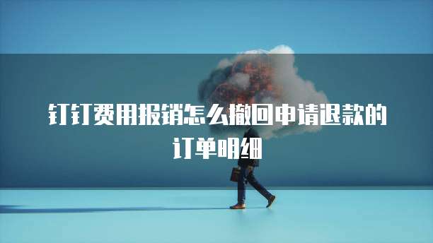 钉钉费用报销怎么撤回申请退款的订单明细