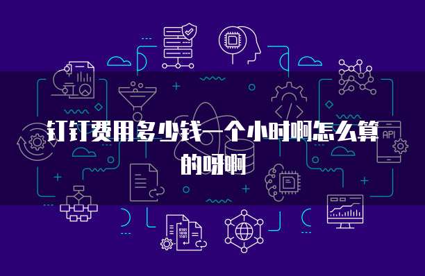 钉钉费用多少钱一个小时啊怎么算的呀啊