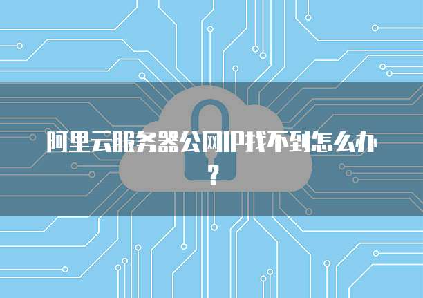 阿里云服务器公网IP找不到怎么办?