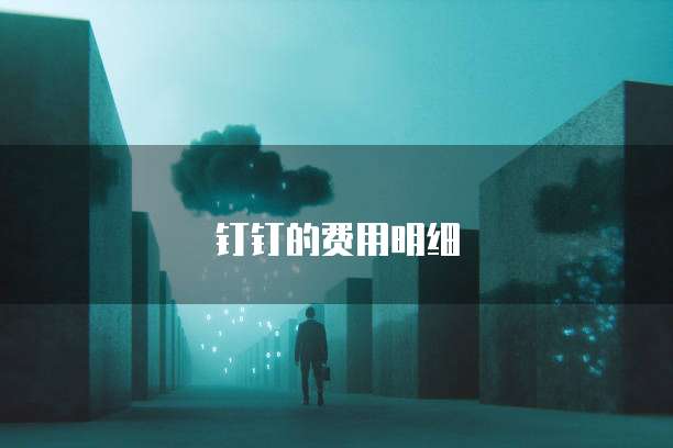 钉钉的费用明细