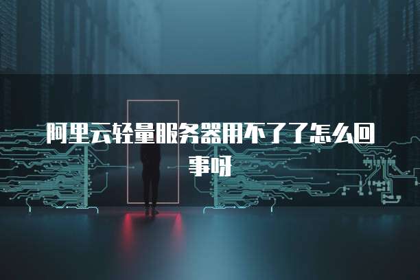 阿里云轻量服务器用不了了怎么回事呀
