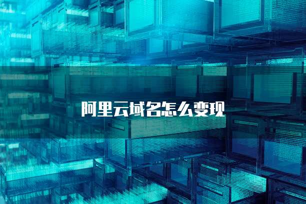阿里云域名怎么变现