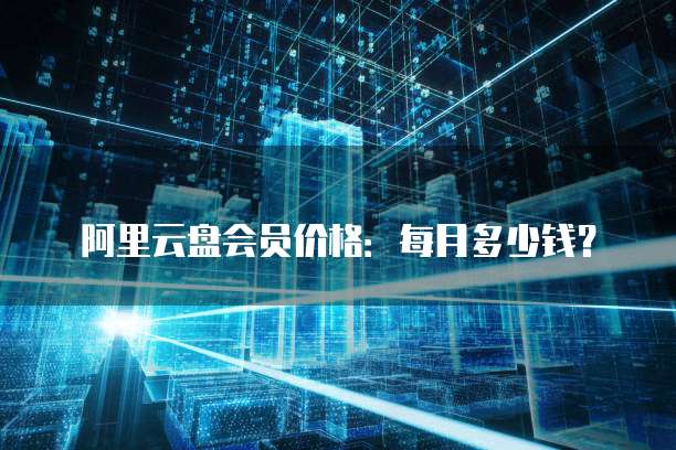 阿里云盘会员价格:每月多少钱?