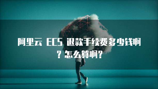 阿里云 ECS 退款手续费多少钱啊?怎么算啊?