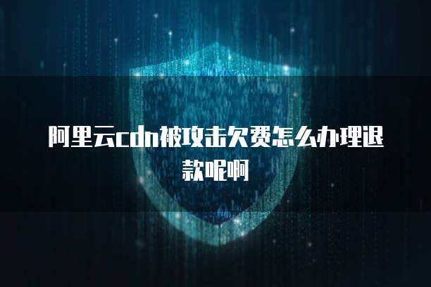 阿里云cdn被攻击欠费怎么办理退款呢啊