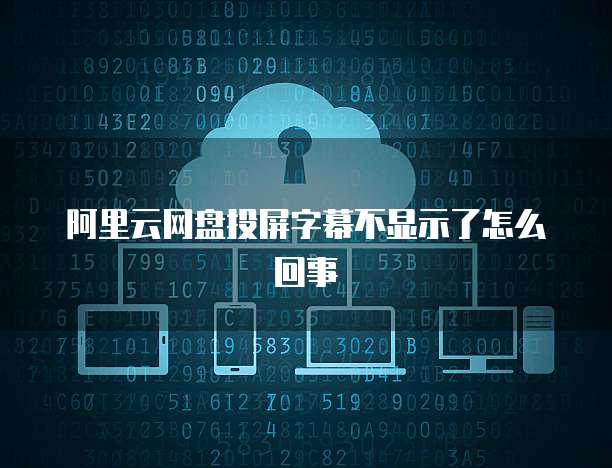 阿里云网盘投屏字幕不显示了怎么回事