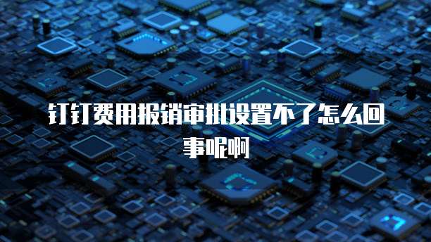 钉钉费用报销审批设置不了怎么回事呢啊