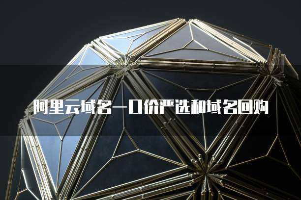 阿里云域名一口价严选和域名回购