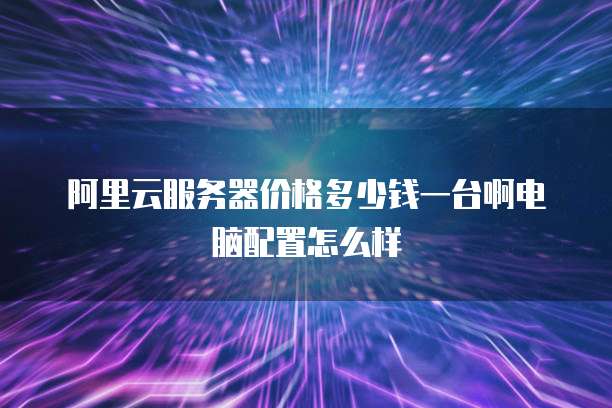 阿里云服务器价格多少钱一台啊电脑配置怎么样