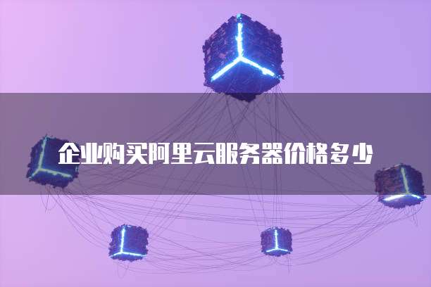 企业购买阿里云服务器价格多少